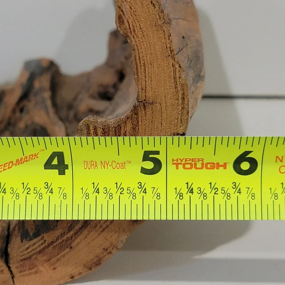 Handmade Live Edge Wood Moon Phase Half hollow log root Rustic Celestial Decor